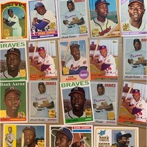 Hank Aaron cards these are reprint cards